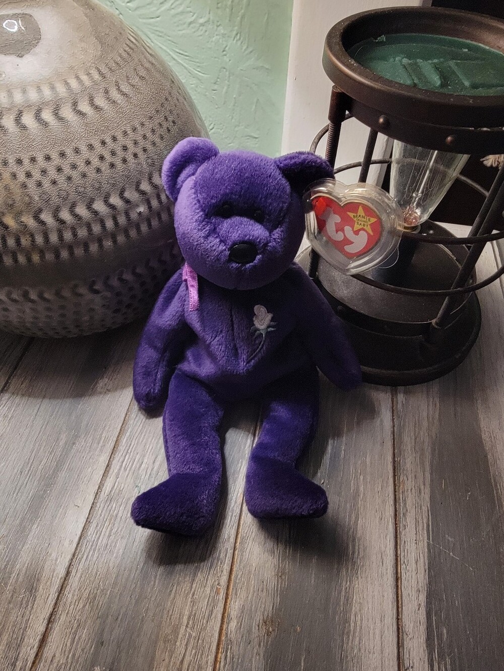 Ty  "PRINCESS" Purple plush Beanie